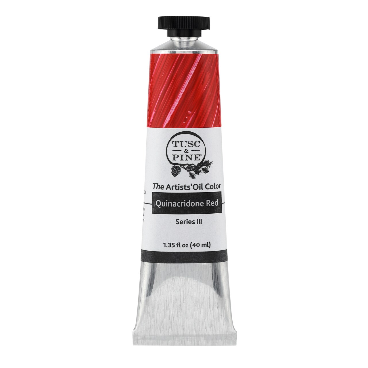 Tusc & Pine Artist Oil Paint - Quinacridone Red, 40 ml, Non-Yellowing, Rich & Creamy Consistency, Maximum Pigment Load, Small Batch Milled Oil Paints Made in the USA for Professional Artists